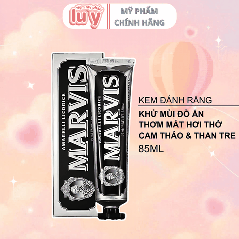 Kem Đánh Răng MARVIS Màu Đen Cam Thảo, Than Tre