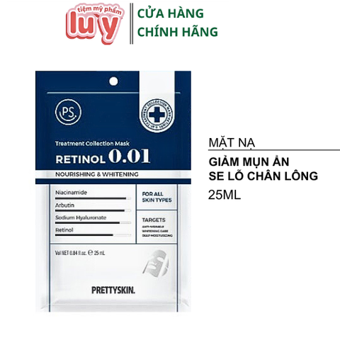 Mặt Nạ PRETTYSKIN Retinol 0.01 Ngừa Lão Hóa