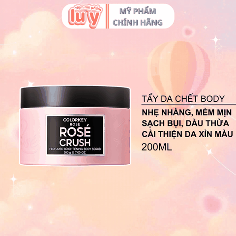 Tẩy Tế Bào Chết Body Colorkey Dưỡng Da Sáng Mịn Rosé Rosé Crush 200g