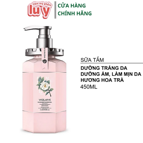 Sữa Tắm Trắng Da Hoa Trà Weilaiya Niacinamide Shower Gel
