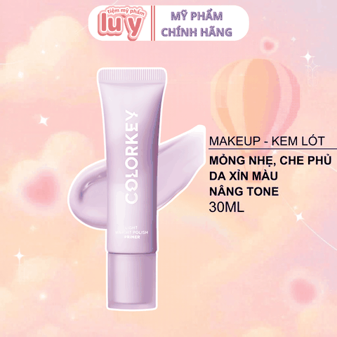 Kem Lót Colorkey 30G #01 Tím Nâng Tone