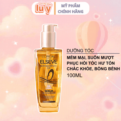 Dầu Dưỡng Tóc LOreal Serum 100ml - Tinh Dầu Hoa Tự Nhiên