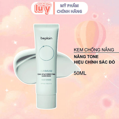 Kem Chống Nắng Beplain Vật Lý, Nâng Tone, Giảm Đỏ 50ml