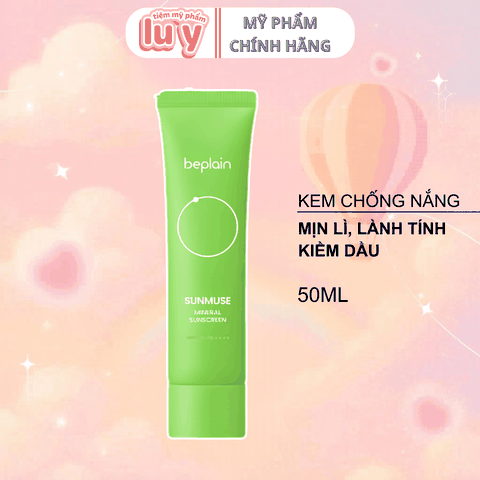 Kem Chống Nắng Beplain Xanh Vật Lý, Hỗ Trợ Kiềm Dầu 50ml