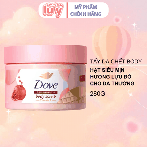 Tẩy Da Chết Dove Hương Lựu Đỏ 280G Mẫu Mới