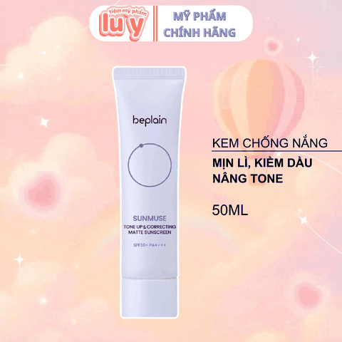 Kem Chống Nắng Beplain Nâng Tone, Kiềm Dầu, Mịn Lì 50ml