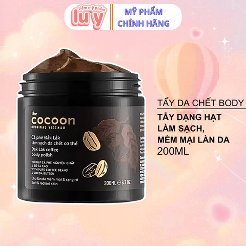 Tẩy da tế bào chết Body Cocoon Cà phê Đắk Lắk