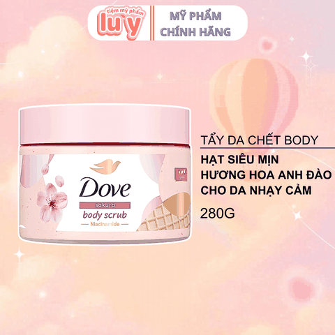 Tẩy Da Chết Dove Hương Hoa Anh Đào 280G Mẫu Mới