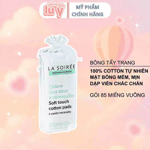 [Miếng Vuông] Bông Tẩy Trang La Soirée 85 miếng (La Soire)