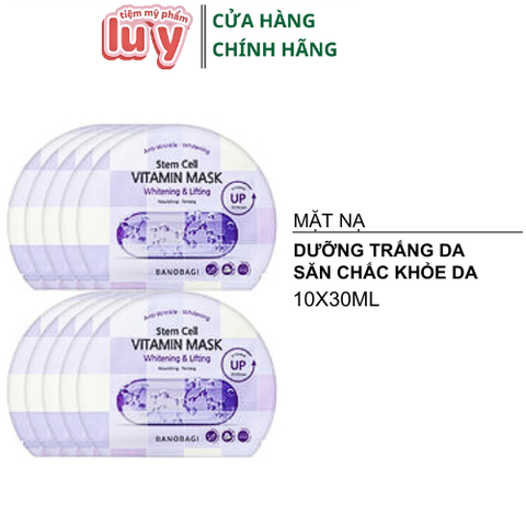 Hộp 10 Miếng Mặt Nạ Banobagi Stem Cell Tím Săn Chắc Da