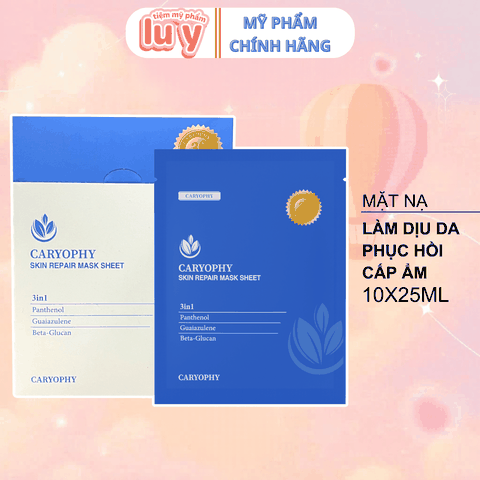 [Hộp 10 Miếng] Mặt Nạ Phục Hồi Da Caryophy Skin Repair Mask Sheet 25g