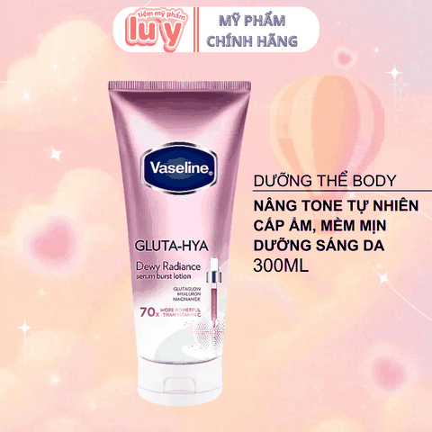 Sữa Dưỡng Thể Vaseline Gluta 70X Hồng Ban Đêm 300ml