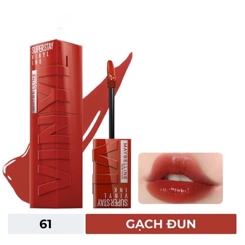 Son Kem Bóng Maybelline #61 Risky - Gạch Đun [Hàng Công Ty + Full VAT]