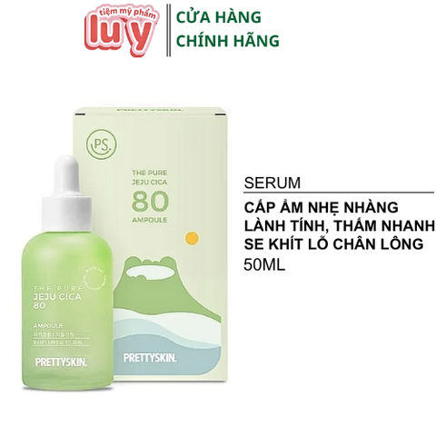 Serum Tinh Chất Rau Má PrettySkin The Pure JeJu Cica 80 Ampoule