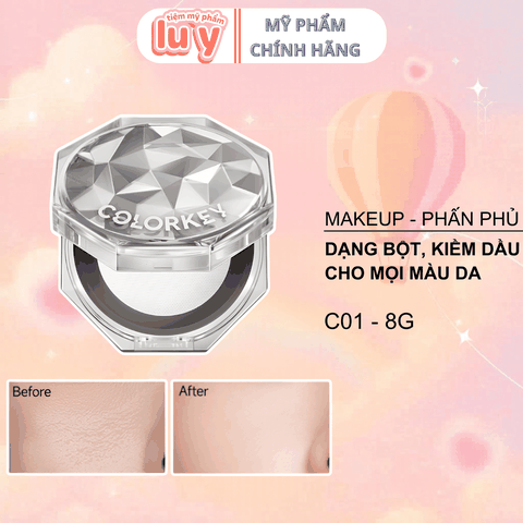 Phấn Phủ Dạng Bột Colorkey Bản Thường 8G #C01 Đều Màu Da
