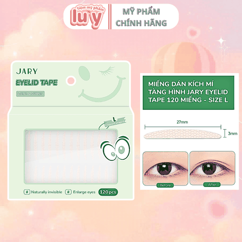 Miếng Dán Kích Mí Jary Eyelid Tape 120 Miếng #Size L