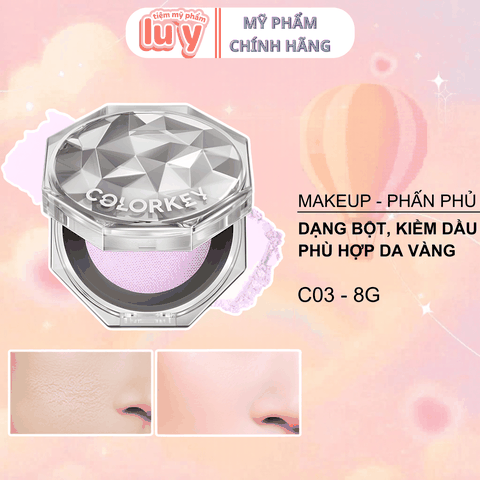 Phấn Phủ Dạng Bột Colorkey Bản Thường 8G #C03 Da Xỉn Màu