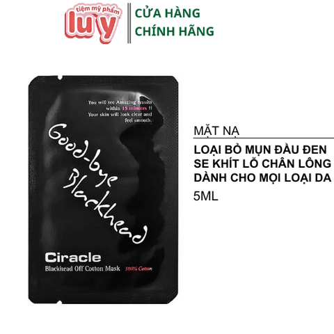 Mặt Nạ Miếng Dán Đẩy Mụn Đầu Đen Ciracle Goodbye Black Head [Hàng Công Ty + Full VAT]