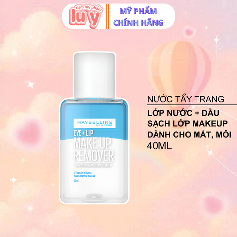 Nước Tẩy Trang Mắt Và Môi Maybelline Eye & Lip Makeup Remover 40ml
