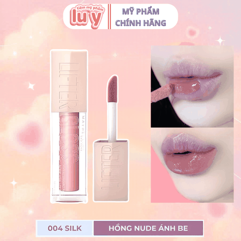 Son Bóng Maybelline Lifter Gloss 4.5ML #004 Silk - Hồng Nude Ánh Be