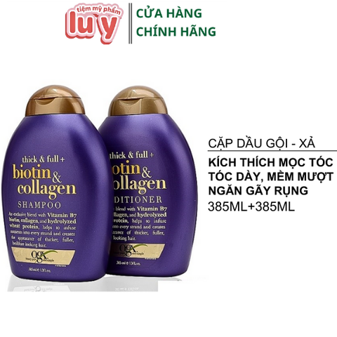 Cặp dầu gội xả BIOTIN Collagen - Tím