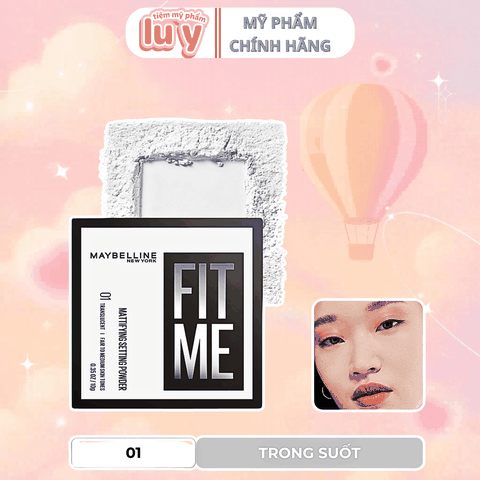 Phấn Phủ Bột Maybelline Fit Me Kiềm Dầu - 01 Trong Suốt 10g