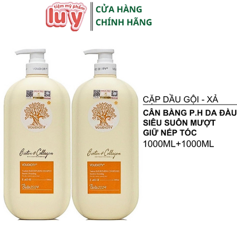 Cặp Gội Xả Biotin Dẹt 2024 Vàng Siêu Mượt 1000ml [Hàng Công Ty + Full VAT]