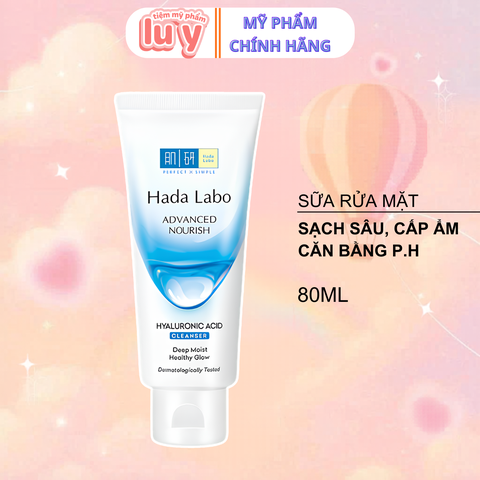 Sữa Rửa Mặt Hadalabo Trắng 80g - Dưỡng Ẩm