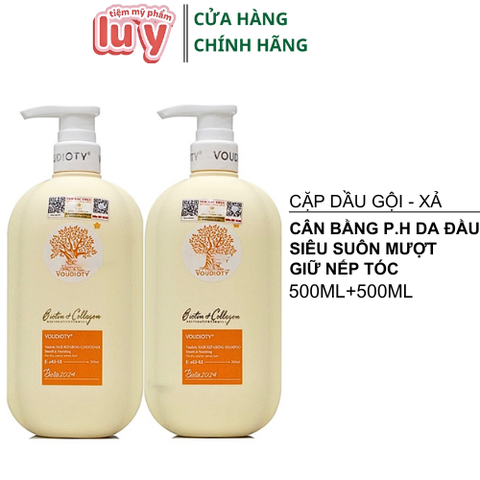 Cặp Gội Xả Biotin Dẹt 2024 Vàng Siêu Mượt 500ml [Cty - Full VAT]