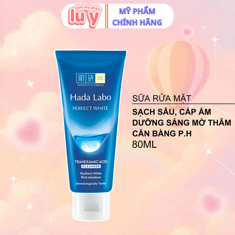 Sữa Rửa Mặt Hadalabo Xanh Dương 80g - Trắng Da