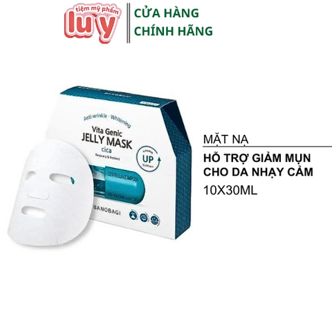 Hộp 10 Mặt Nạ Banobagi Vita Genic Xanh Ngọc Giảm Mụn