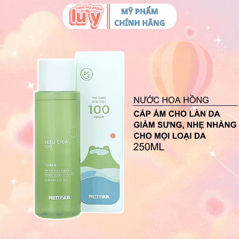 Toner rau má Jeju PRETTYSKIN - Cân bằng, trắng da 250ml