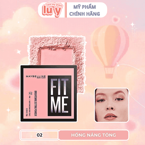 Phấn Phủ Bột Maybelline Fit Me Kiềm Dầu - 02 Màu Hồng 10g