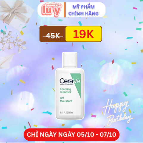 [Mini] Sữa Rửa Mặt Cerave Da Dầu 30ML