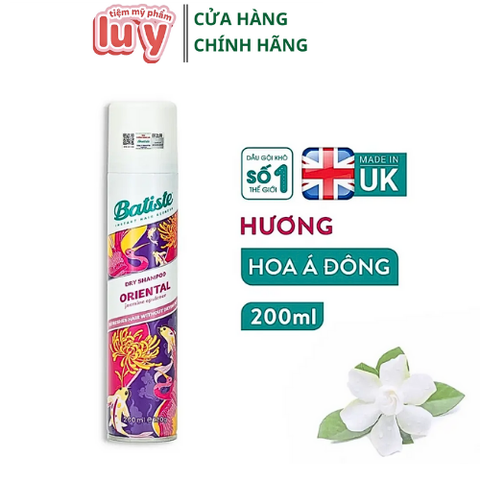 Dầu gội khô Batiste - Hương Hoa Á Đông [Cty - Full VAT]