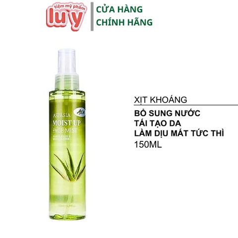 Xịt Khoáng Lô Hội Aspasia Moist Up Face Mist 150ml