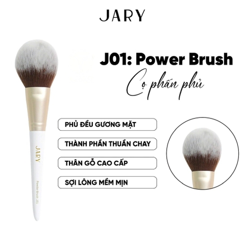 Cọ Trang Điểm Phấn Phủ Đầu Tròn Jary Powder Brush - J01 Power Brush [Cty - Full VAT]