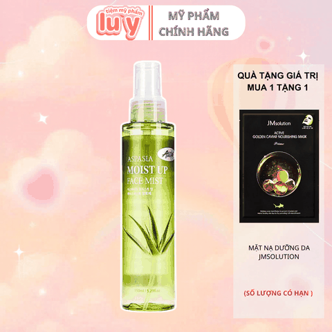 [Tặng Mask JM] Xịt Khoáng Dưỡng Ẩm Lô Hội Aspasia Moist Up Face Mist 150ml