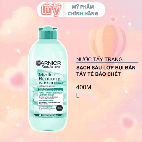 Nước Tẩy Trang Garnier Làm Sạch Tế Bào Da Chết 400ml