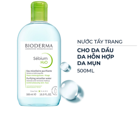 Nước Tẩy Trang Bioderma 500ml - Xanh Da Dầu [Hàng Công Ty + Full VAT]