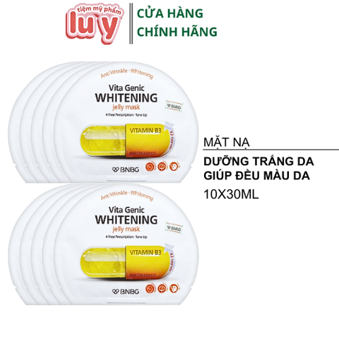 Hộp 10 Mặt Nạ BNBG Vita Genic Màu Vàng Trắng Da [Hàng Công Ty + Full VAT]