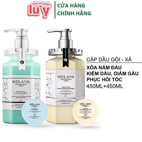 Cặp gội nấm Weilaiya - Phục hồi Da Dầu nấm [Cty - Full VAT]