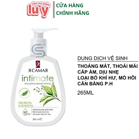 Dung Dịch Vệ Sinh Intimate 265ML - Xanh Lá - Tươi mát Thoải Mái [Cty - Full VAT]