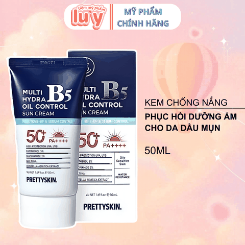Kem Chống Nắng B5 PRETTYSKIN Da Dầu