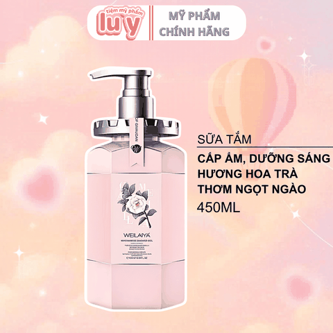 Sữa Tắm Weilaiya Hương Hoa Trà Sáng Da Dạng Gel 450ml