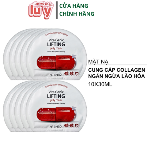 Hộp 10 Mặt Nạ BNBG Vita Genic Đỏ Collagen [Hàng Công Ty + Full VAT]