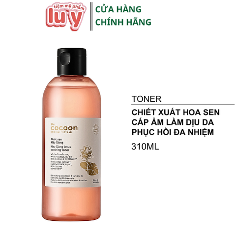 Nước Cân Bằng Cocoon Toner Sen Hậu Giang 310ml [Hàng Công Ty + Full VAT]