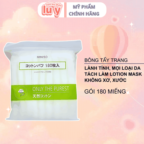 Bông Tẩy Trang Miniso 180 Miếng