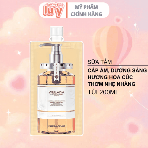 Sữa Tắm Weilaiya Hoa Cúc Vạn Thọ Sáng Da Dạng Túi 200ml