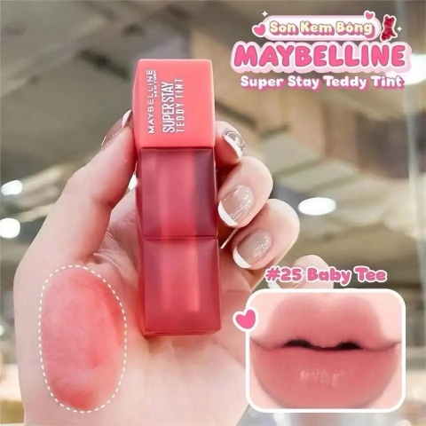 Son Kem Maybelline 25 Baby Tee - Đào Baby 5ml (Date 7-2027)